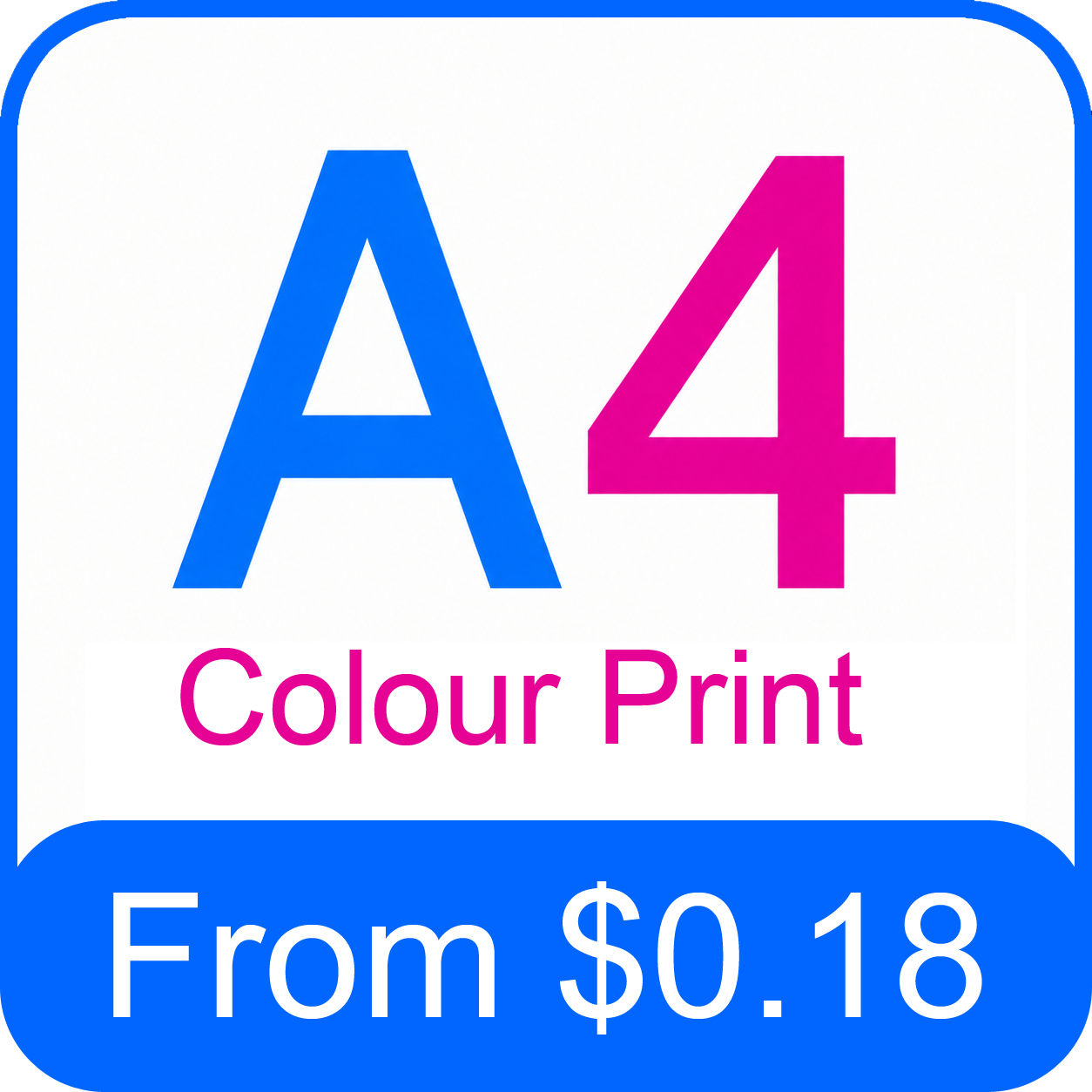 A4 Colour Print From $0.18